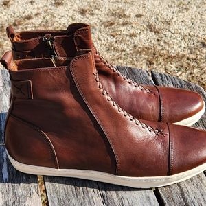 HELM Stitched Leather Chukka Boots Shoes 40.5
